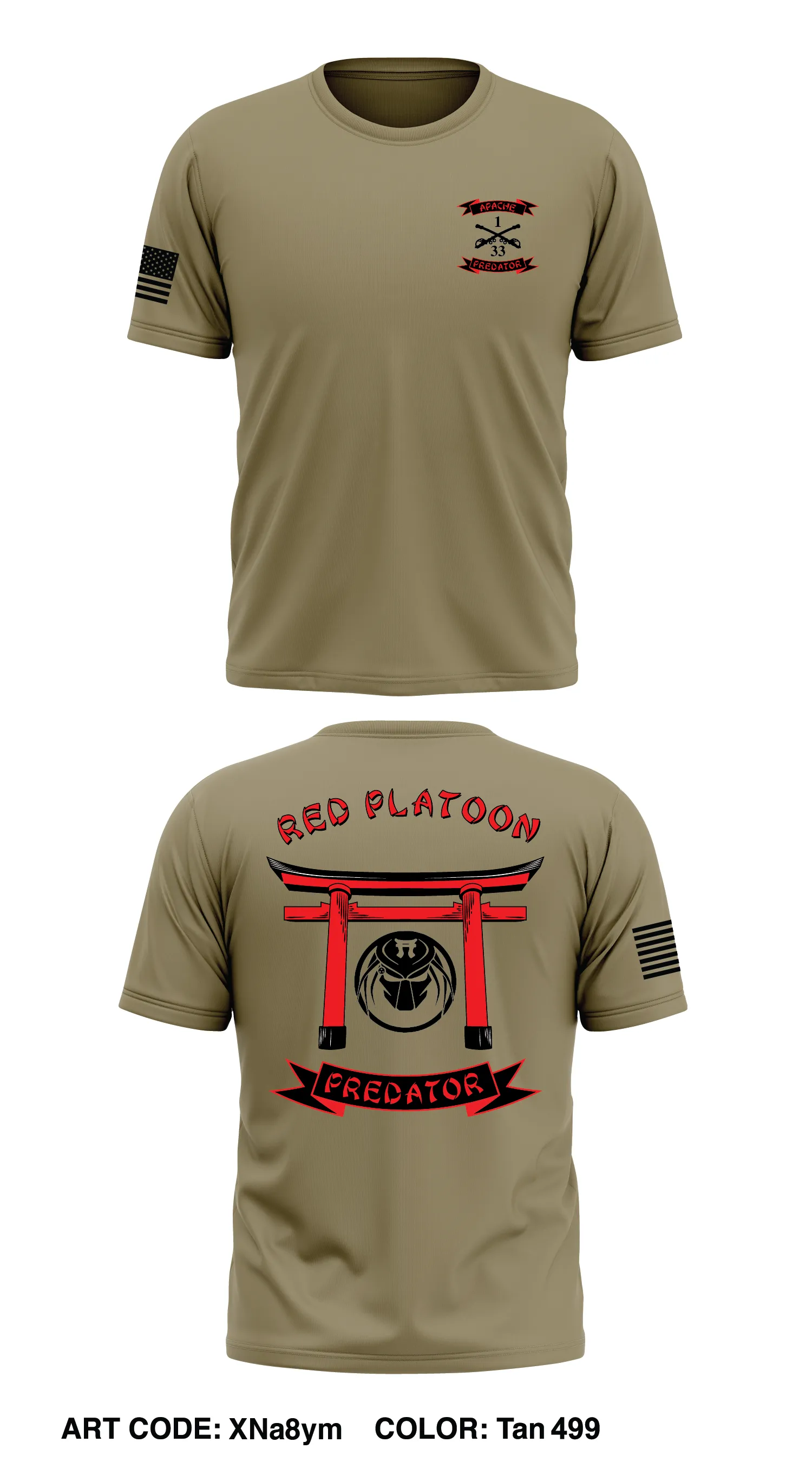 1st PLT, Apache Troop, 1-33 CAV Store 1 Core Men's SS Performance Tee - XNa8ym