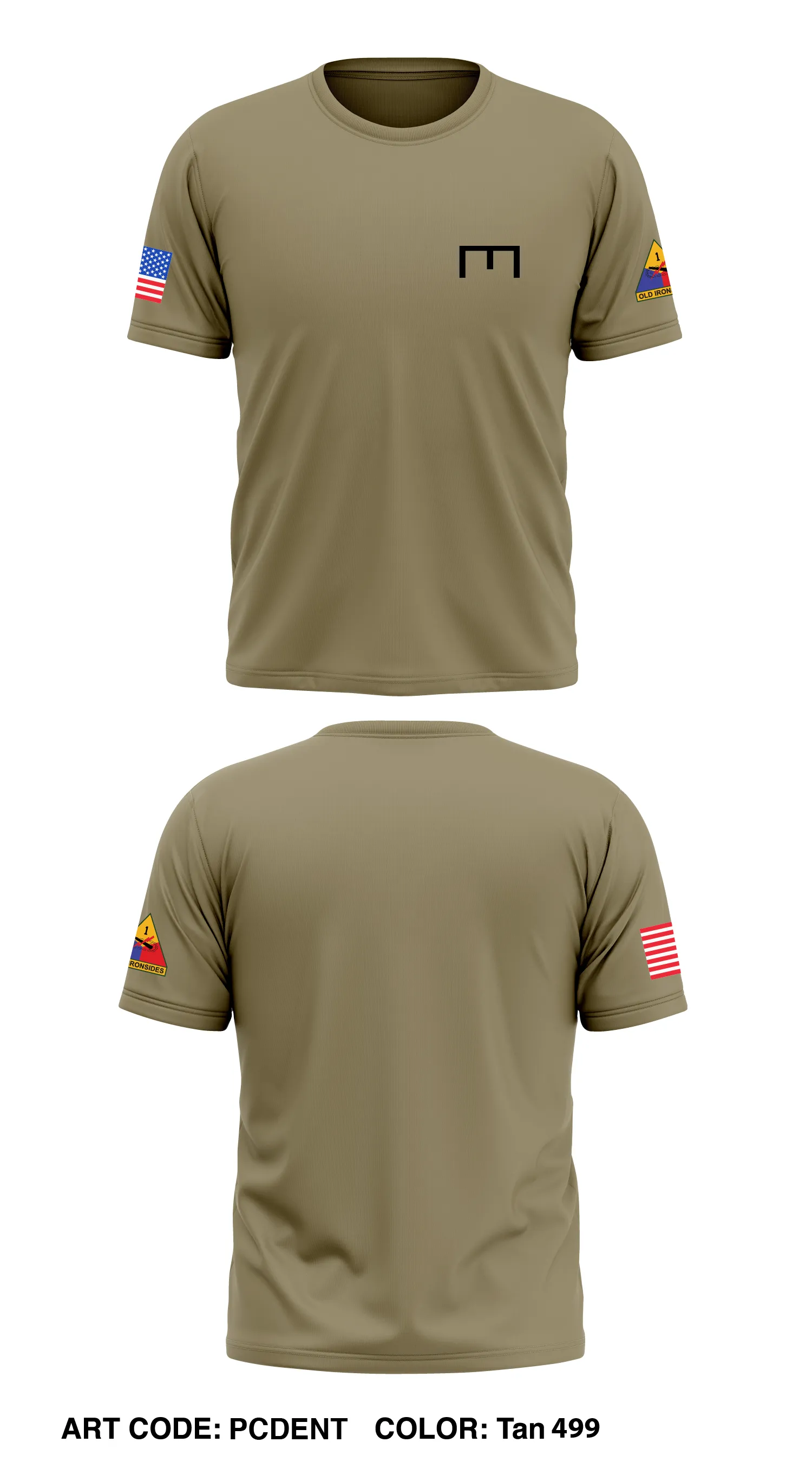 2PLT, A co, 2BEB, 3/1AD Store 1 Core Men's SS Performance Tee - PCDENT