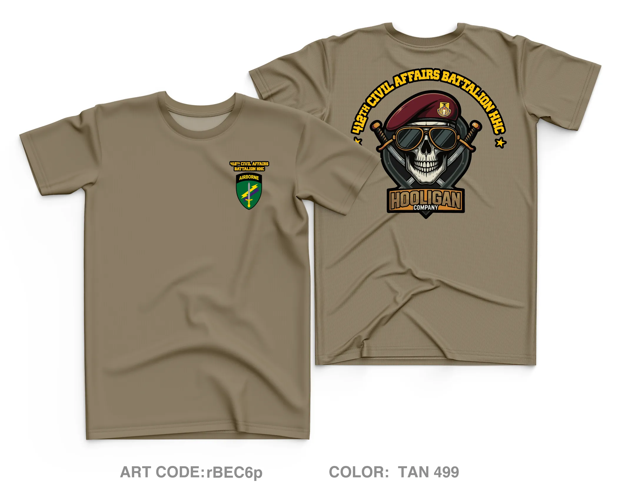 412th Civil Affairs HHC Core Men's SS Performance Tee - rBEC6p
