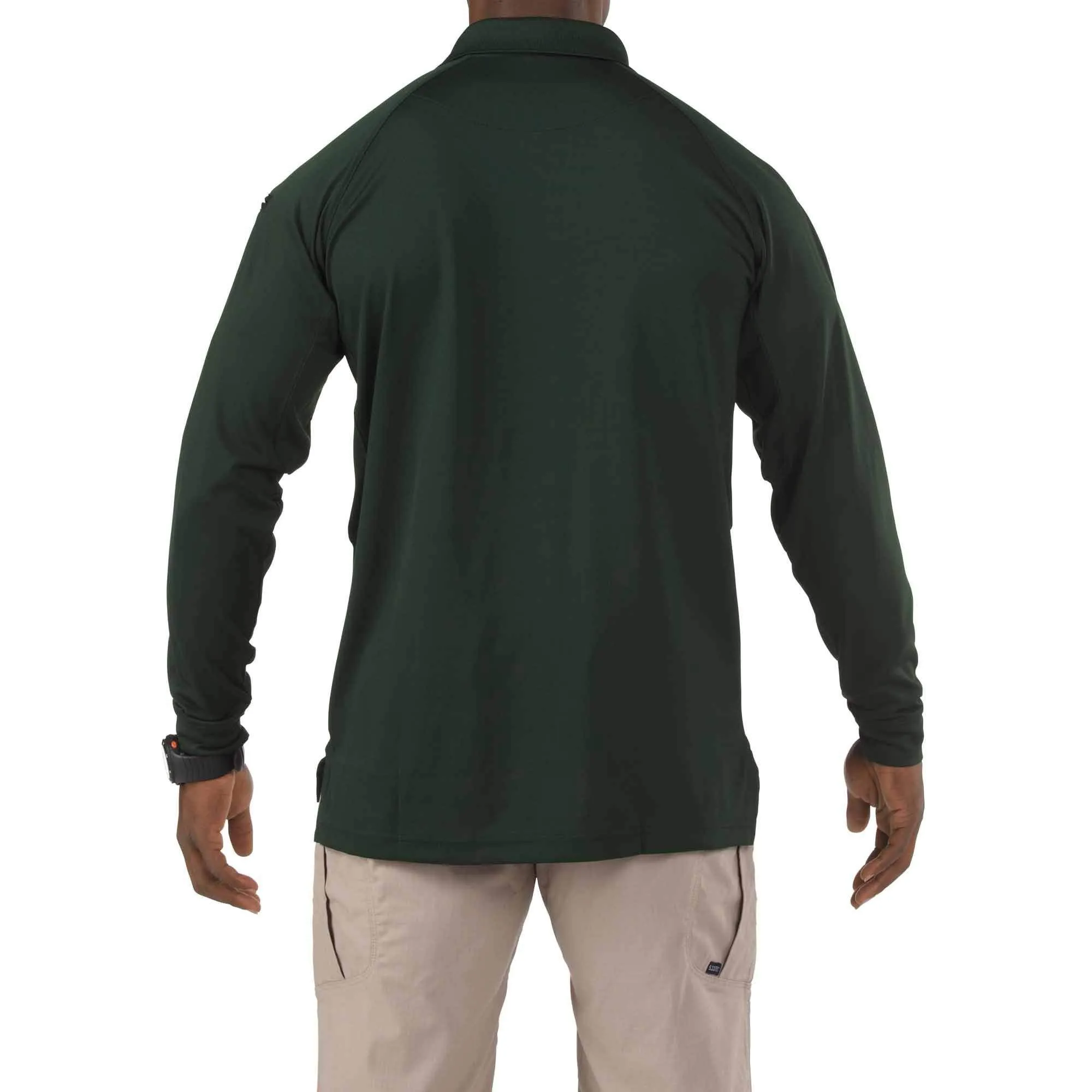 5.11 Tactical Performance Long Sleeve Polo Shirts L.E. Green