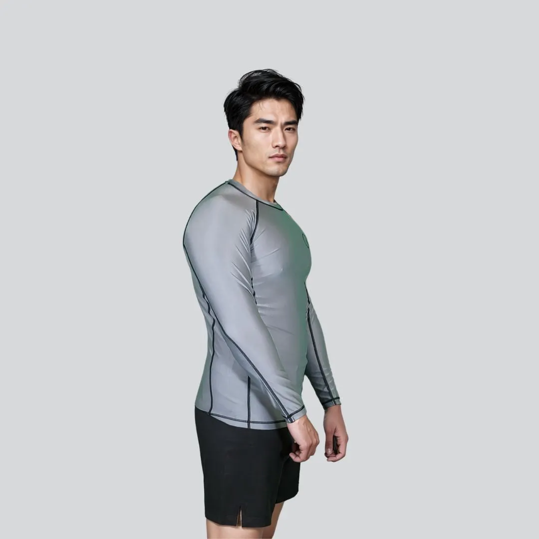 ADULT RASH GUARD F/S GRAY