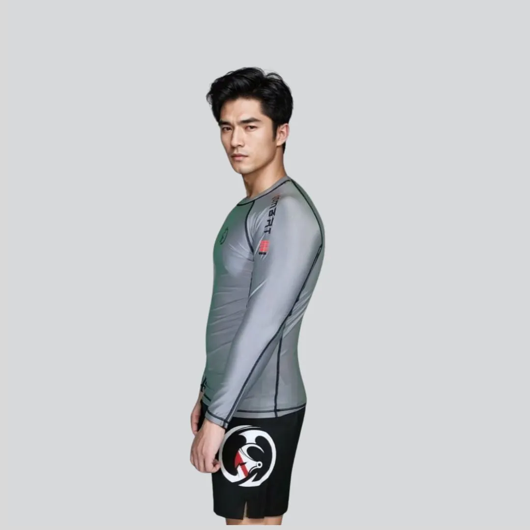 ADULT RASH GUARD F/S GRAY