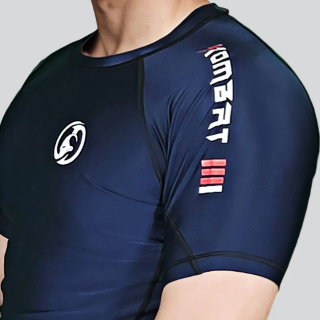 ADULT RASH GUARD H/S PRO BLUE
