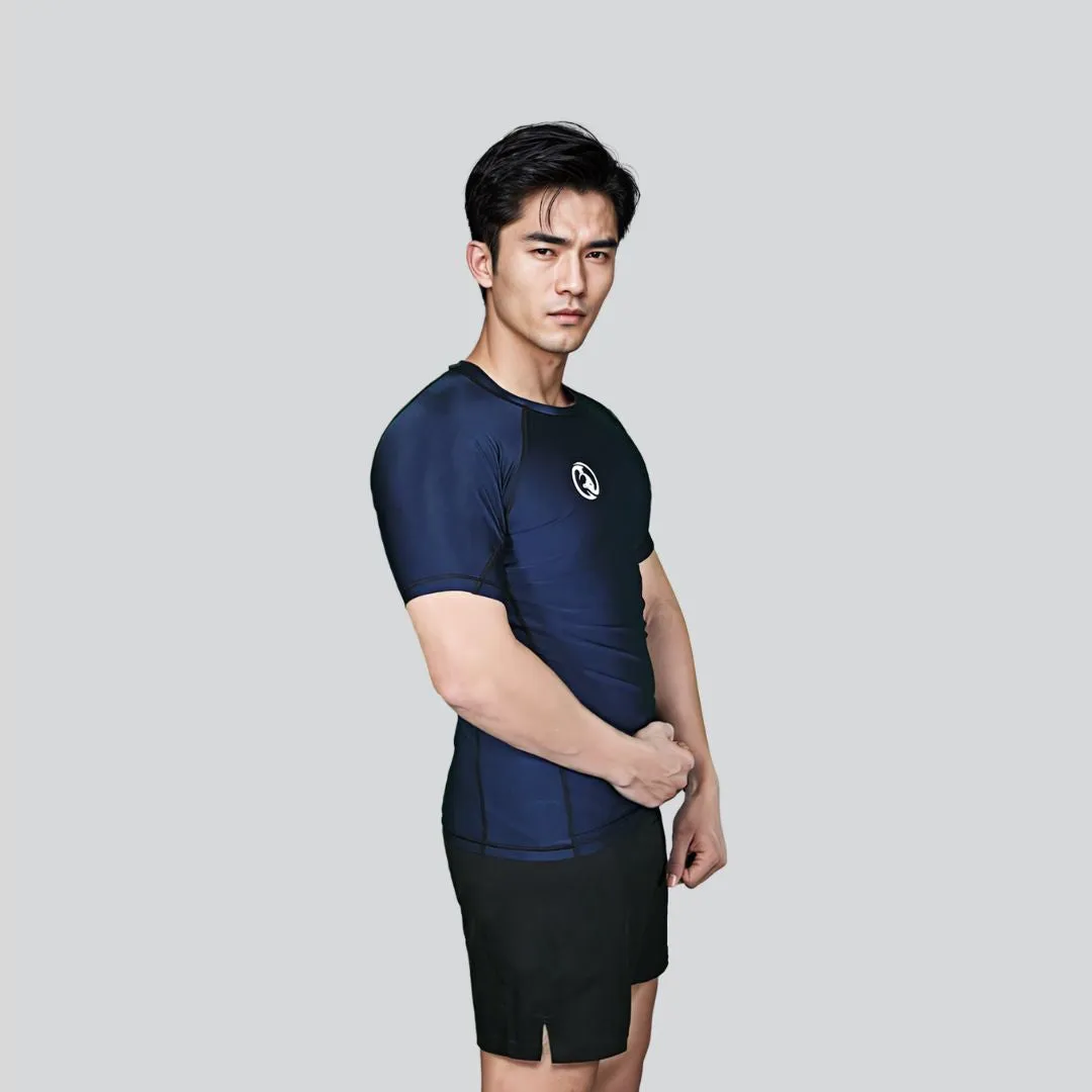 ADULT RASH GUARD H/S PRO BLUE
