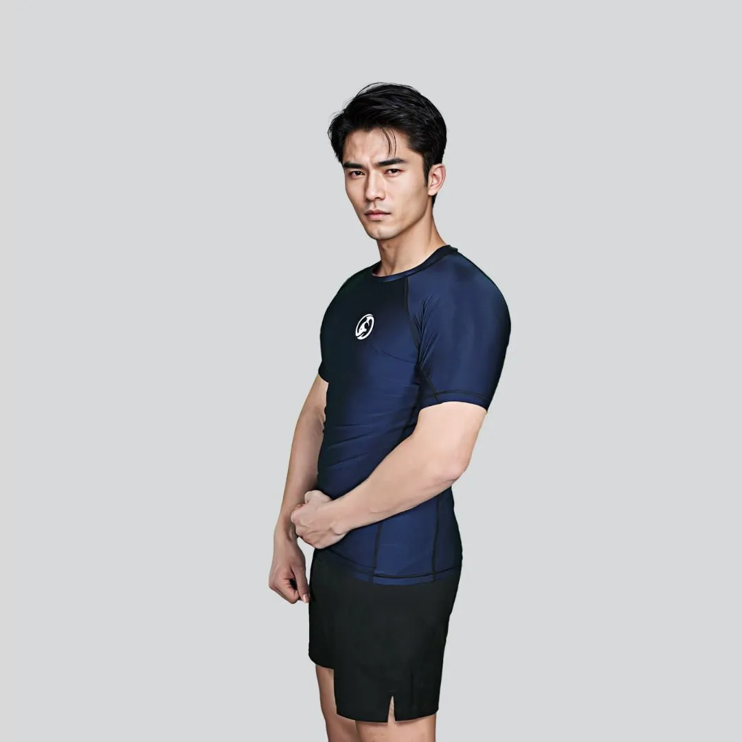 ADULT RASH GUARD H/S PRO BLUE