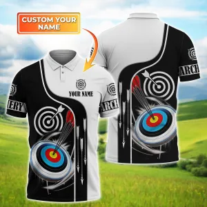 Archery 1118 Personalized Name 3D Polo Shirt