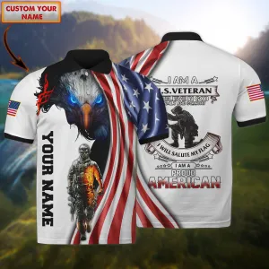 ATM2K02 - Personalized Name - 3D Polo Shirt - VETERAN