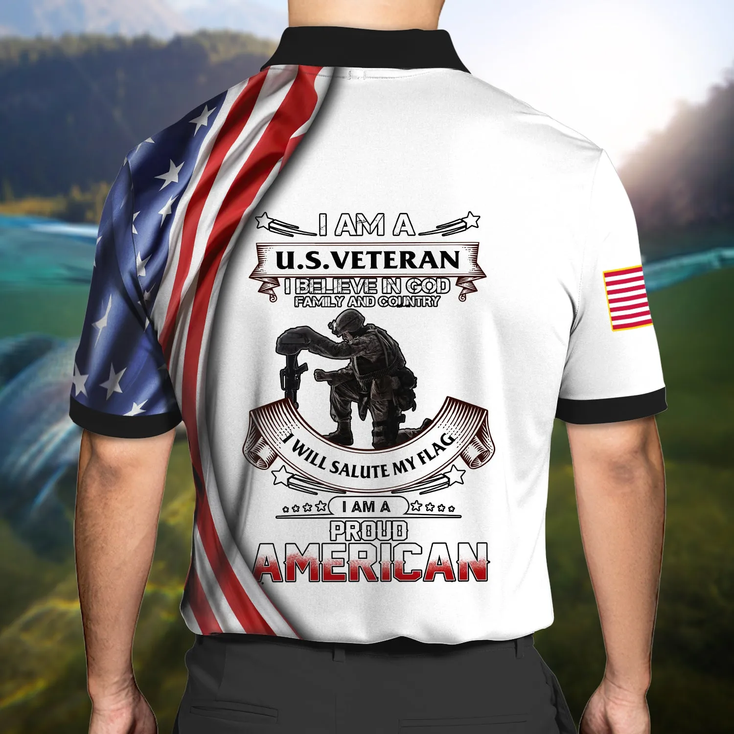 ATM2K02 - Personalized Name - 3D Polo Shirt - VETERAN