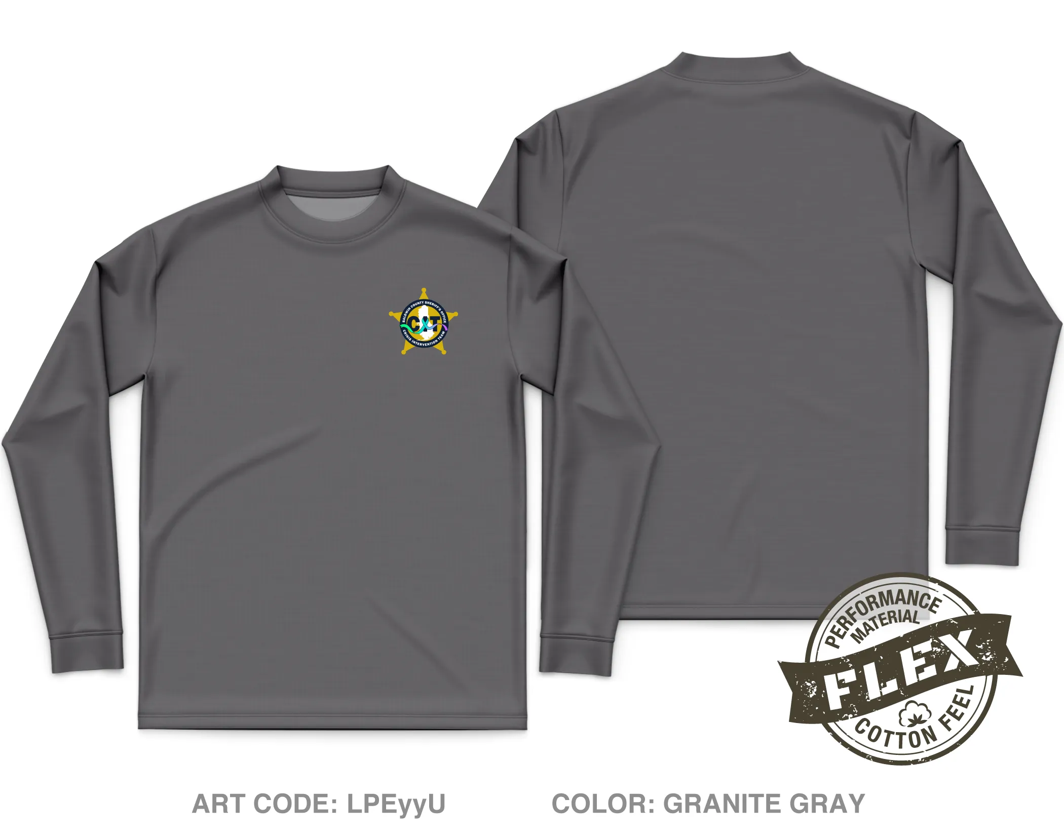 Baldwin County Sheriff’s Office Crisis Intervention Team Core Men's LS Flex Performance Tee - LPEyyU