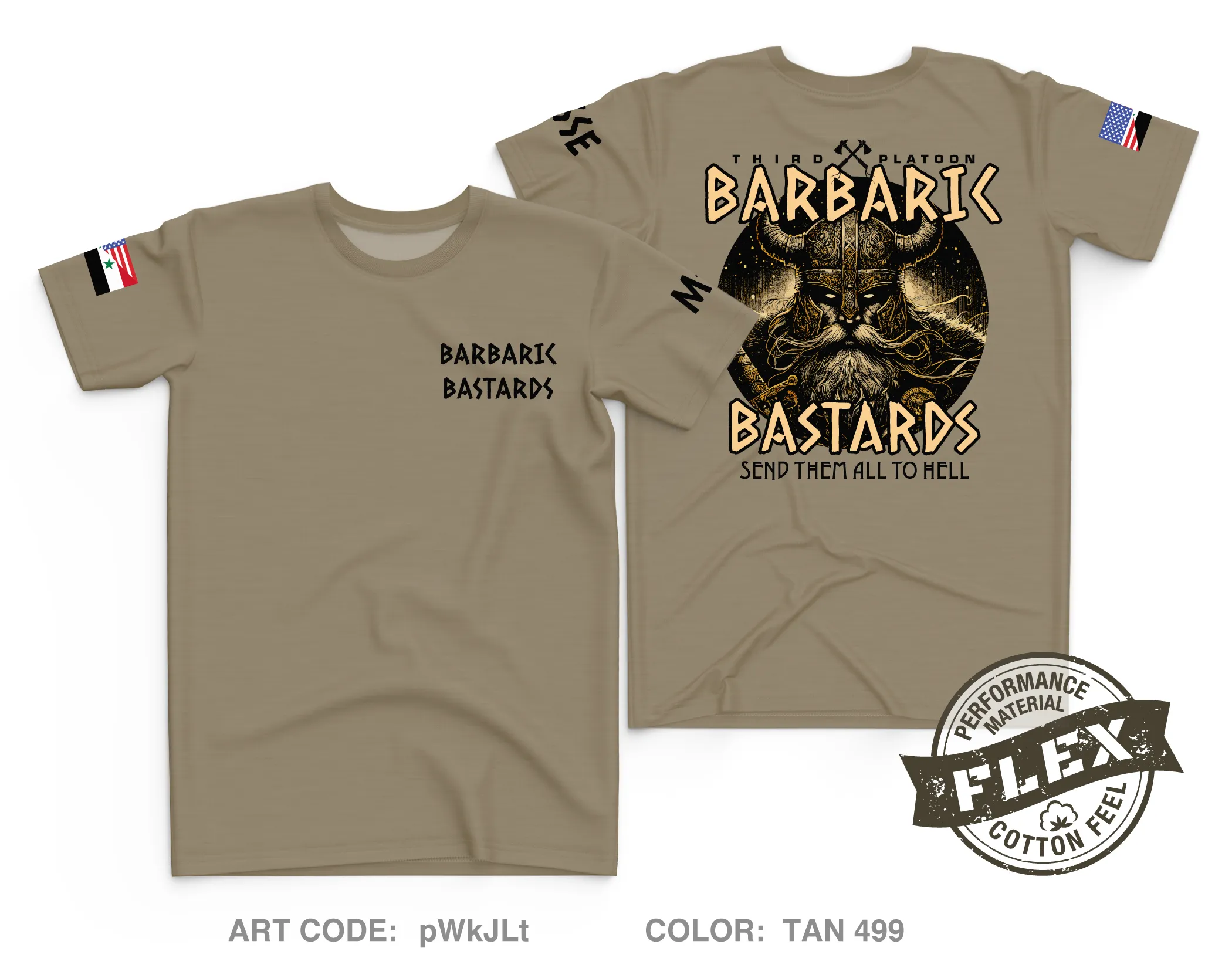 Bastards barbaric Core Men's SS Flex Performance Tee - pWkJLt