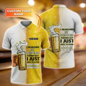 Beer Personalized Name 3D Polo Shirt - TD96 1503