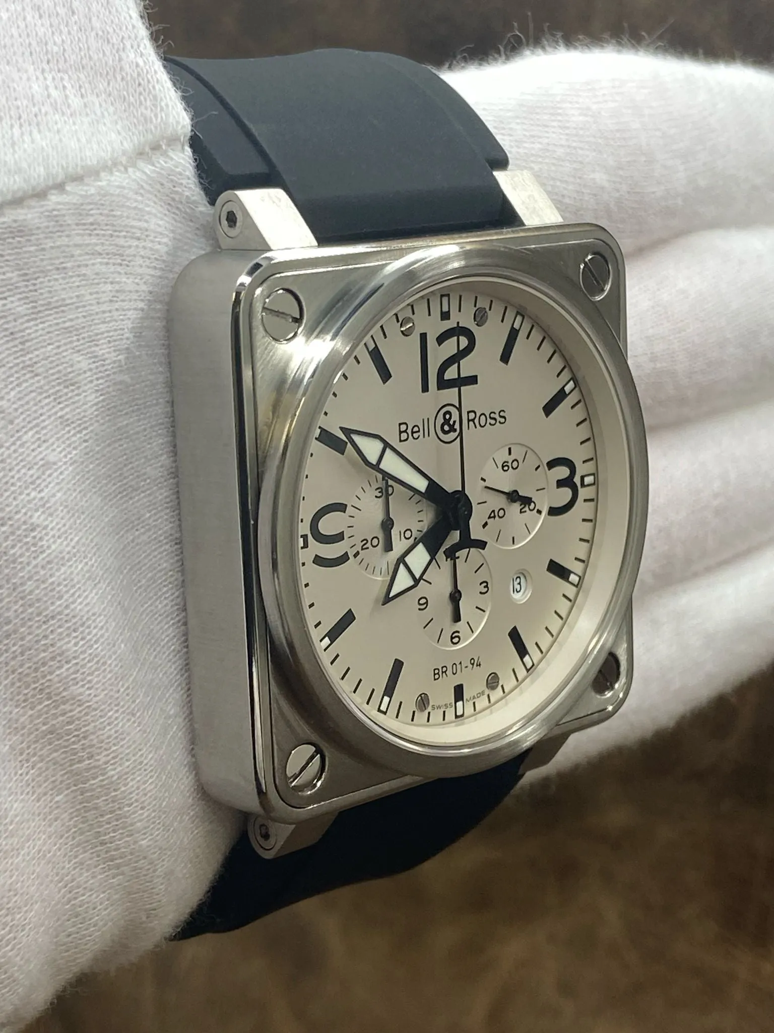 Bell & Ross Chronograph BR01-94 Silver Dial Automatic Men's Watch