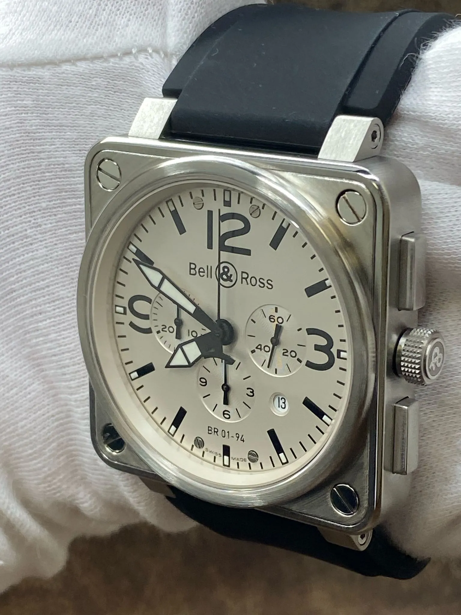 Bell & Ross Chronograph BR01-94 Silver Dial Automatic Men's Watch