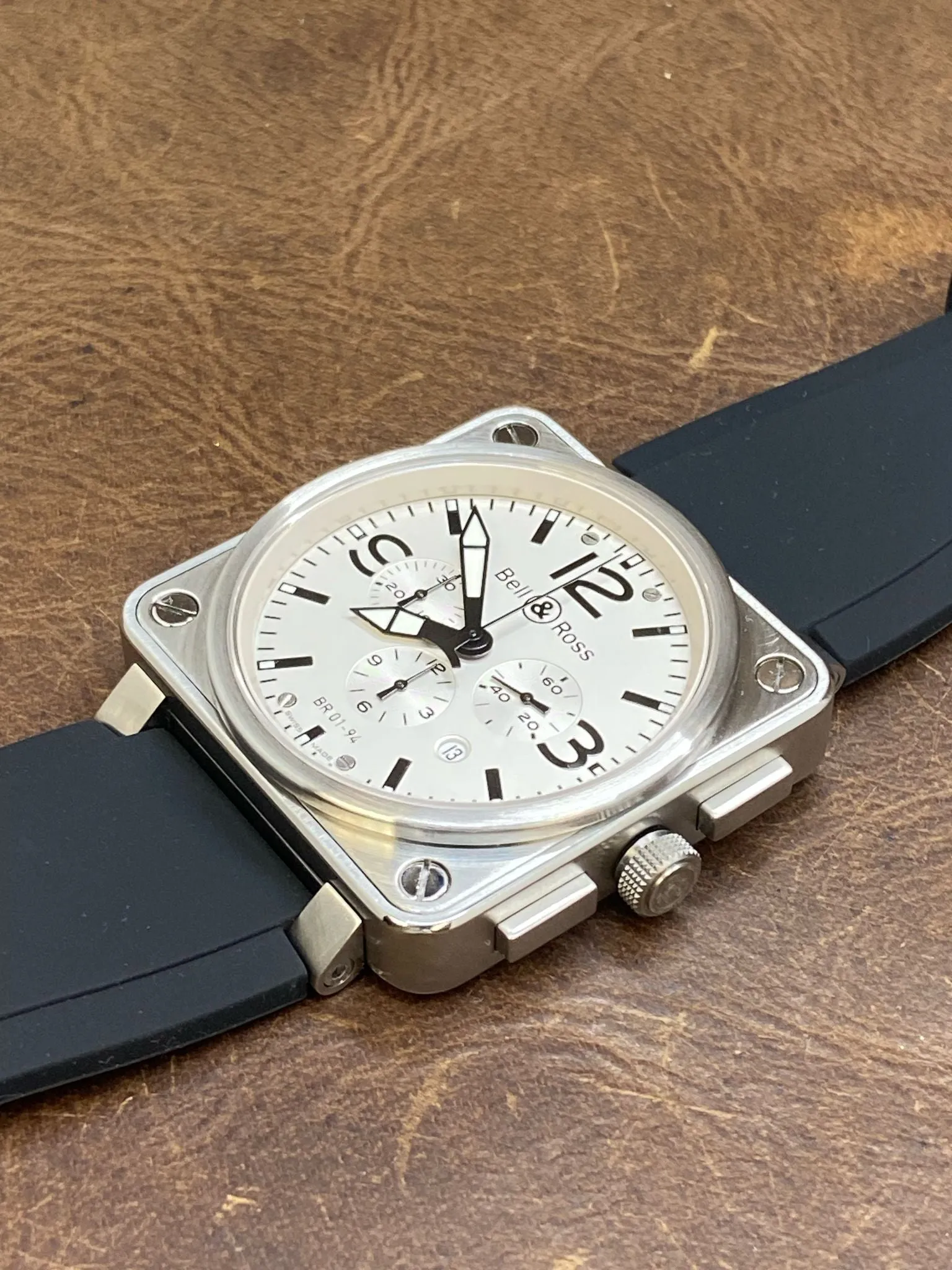 Bell & Ross Chronograph BR01-94 Silver Dial Automatic Men's Watch