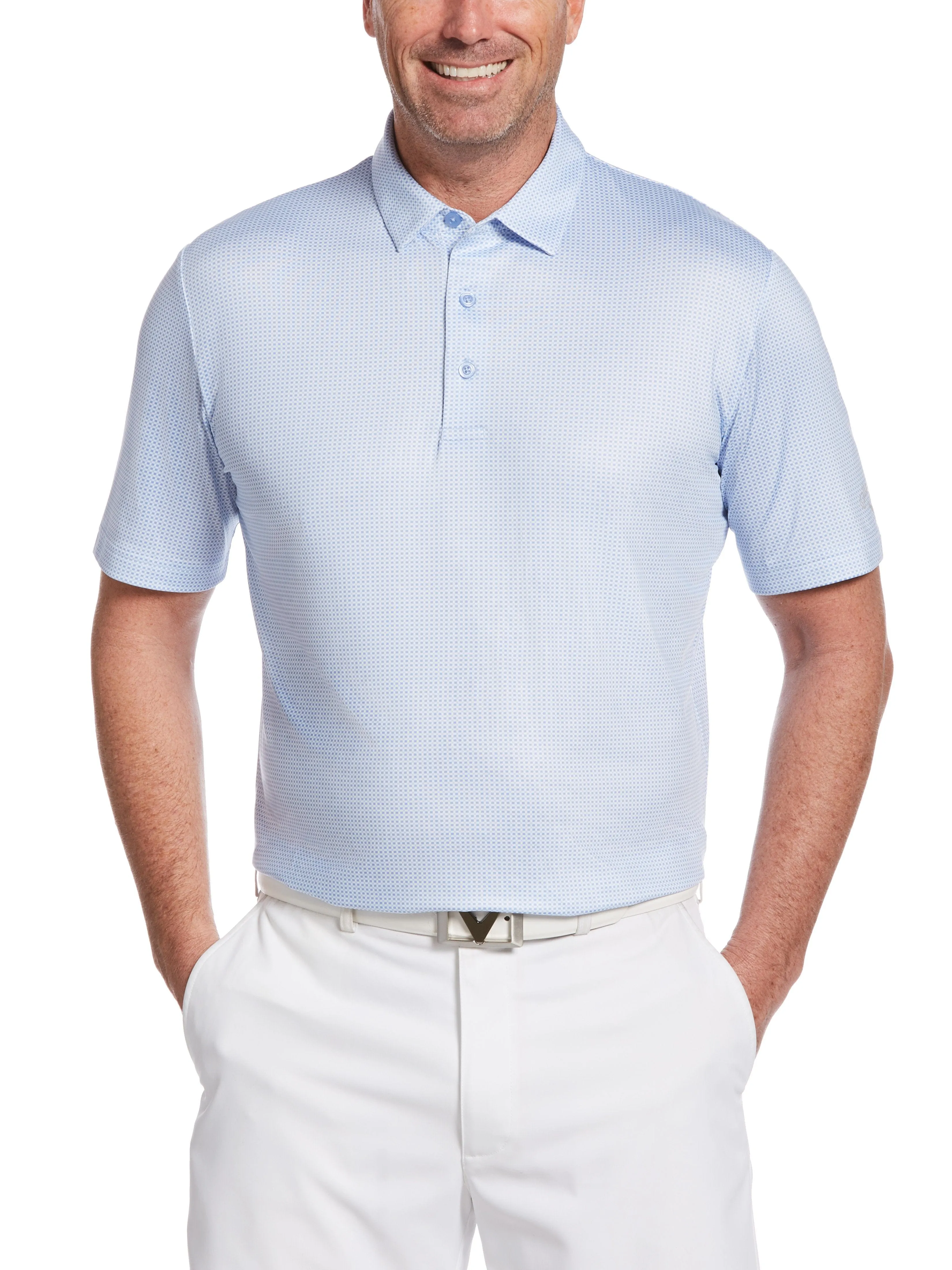 Big & Tall Printed Gingham Polo