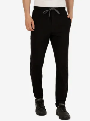Black Solid Regular Fit Track Pant | JadeBlue