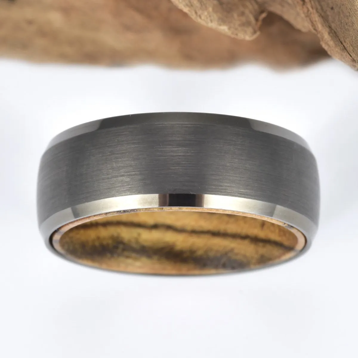Bocote Men's Wedding Band Tungsten Men's Wedding Band 6MM-8MM