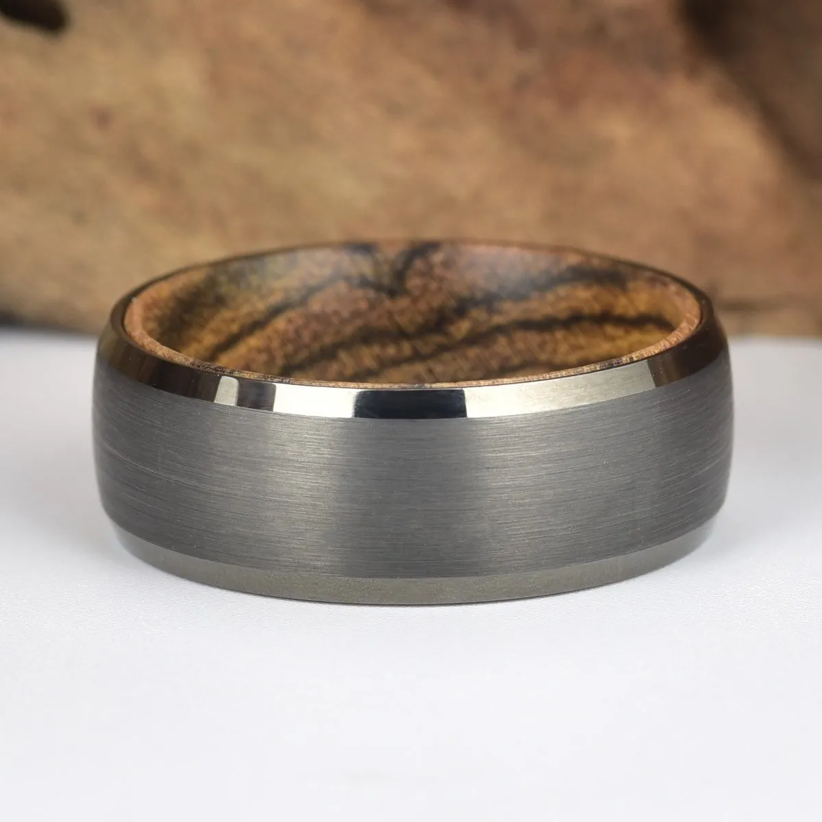 Bocote Men's Wedding Band Tungsten Men's Wedding Band 6MM-8MM