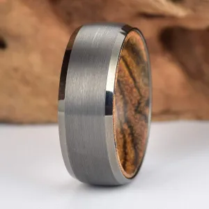 Bocote Men's Wedding Band Tungsten Men's Wedding Band 6MM-8MM