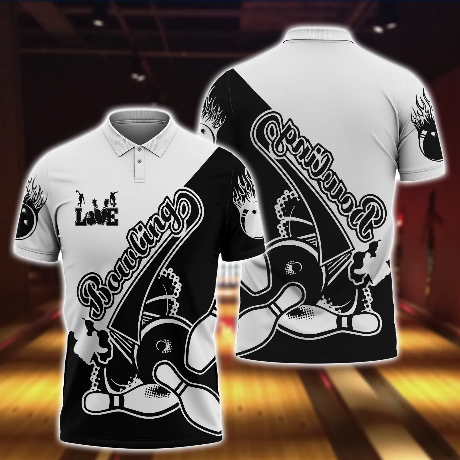 Bowling - Personalized Name 3D Polo Shirt - Hta 288