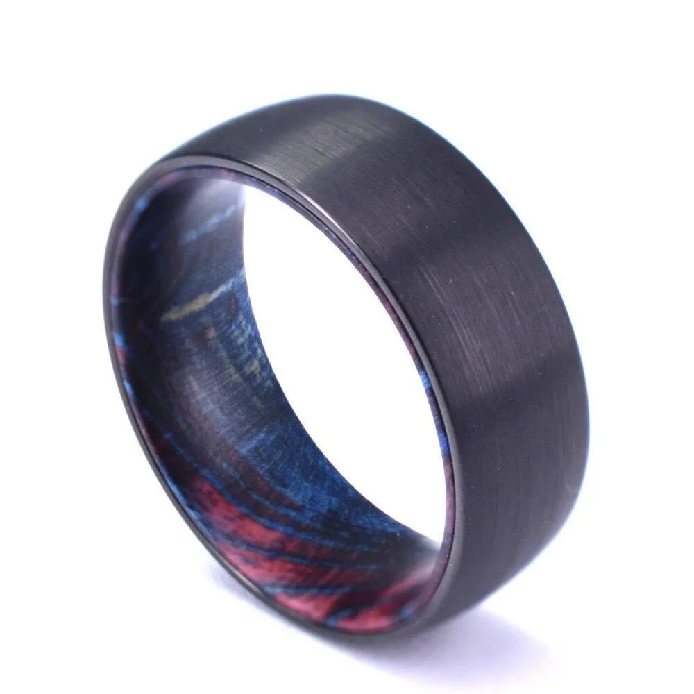 Box Elder Wood Tungsten Men's Wedding Band 6MM