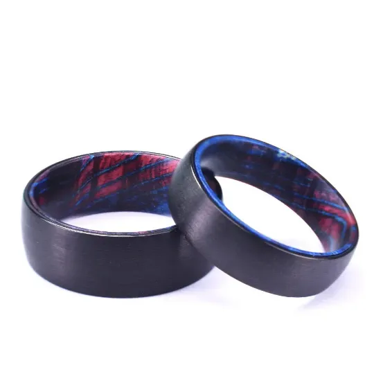 Box Elder Wood Tungsten Men's Wedding Band 6MM