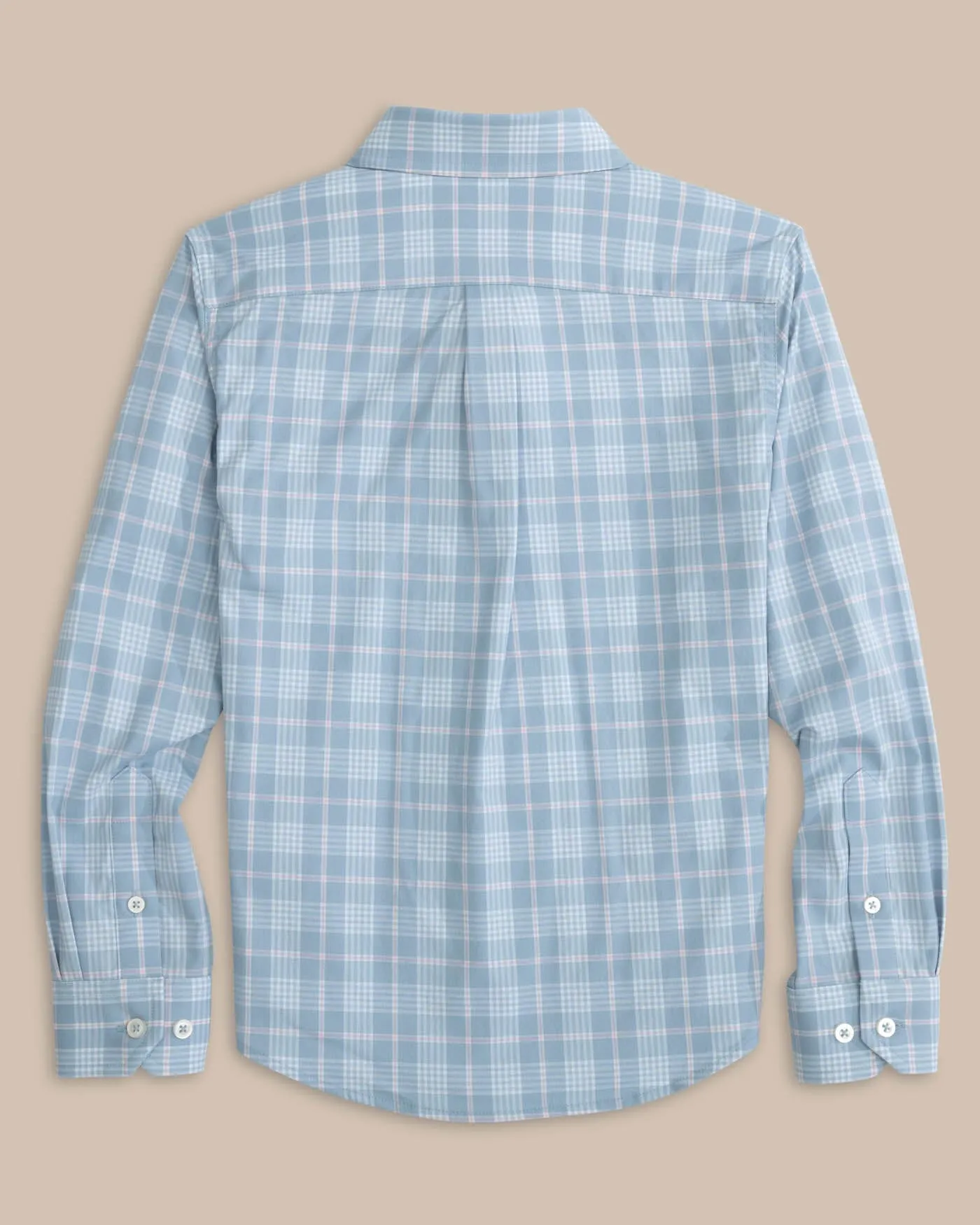 Boys Intercoastal Primrose Plaid Long Sleeve Sport Shirt