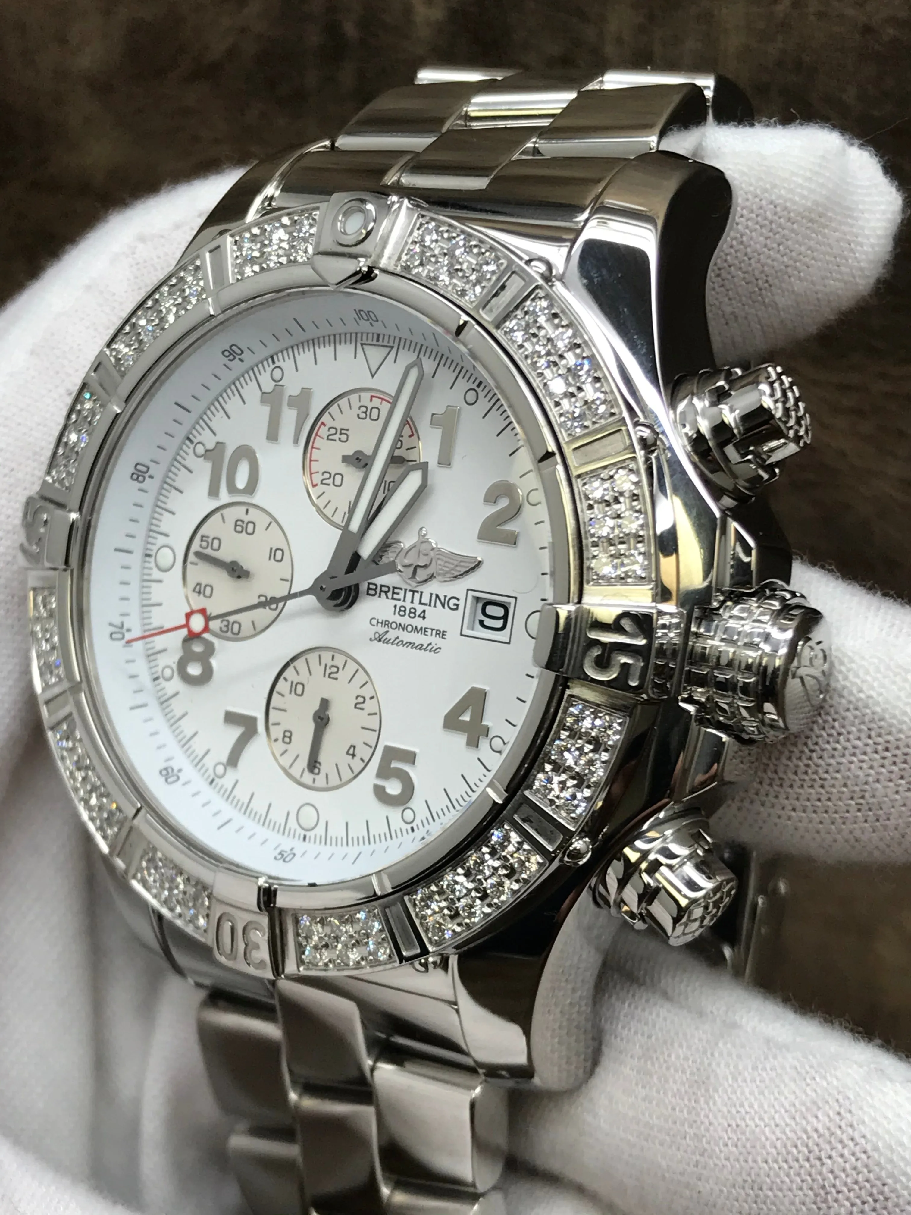 Breitling Super Avenger II Super Avenger A1337053 White Dial Automatic Men's Watch