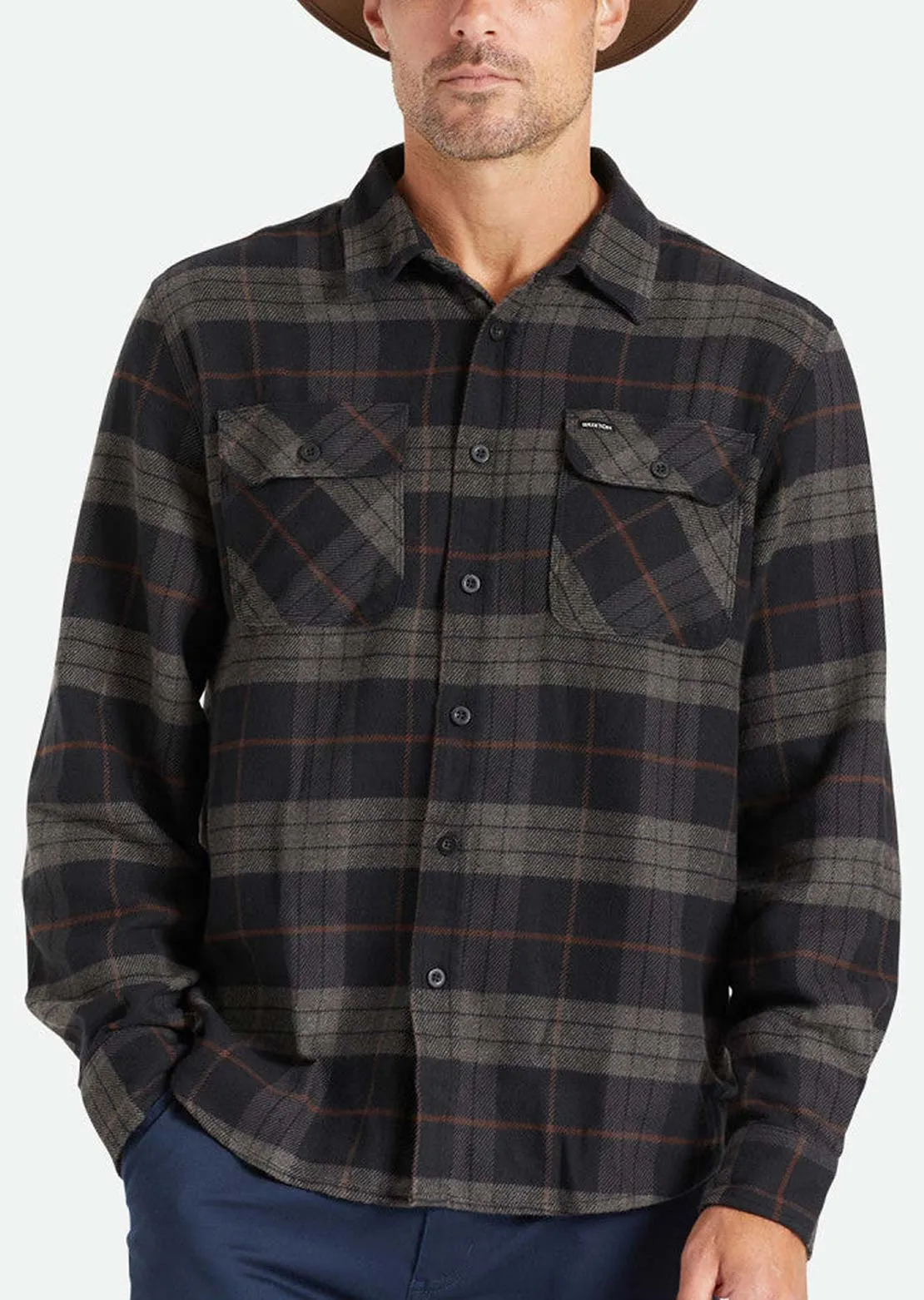 Brixton Men's Bowery Long Sleeve Flannel Button Up Shirt