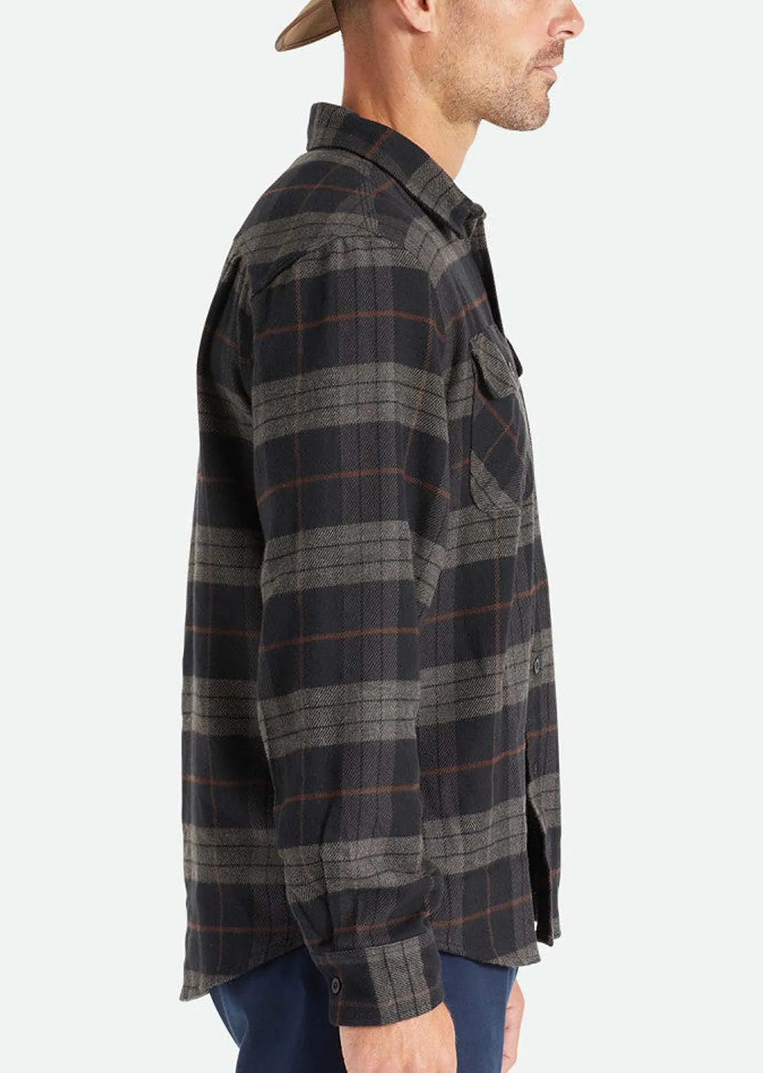 Brixton Men's Bowery Long Sleeve Flannel Button Up Shirt