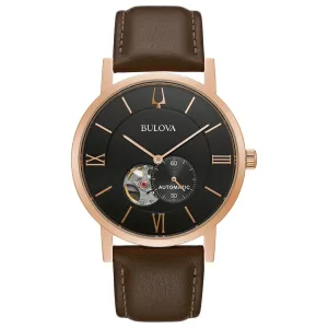 Bulova American Clipper Automatic Black Dial Men's Watch 97A155
