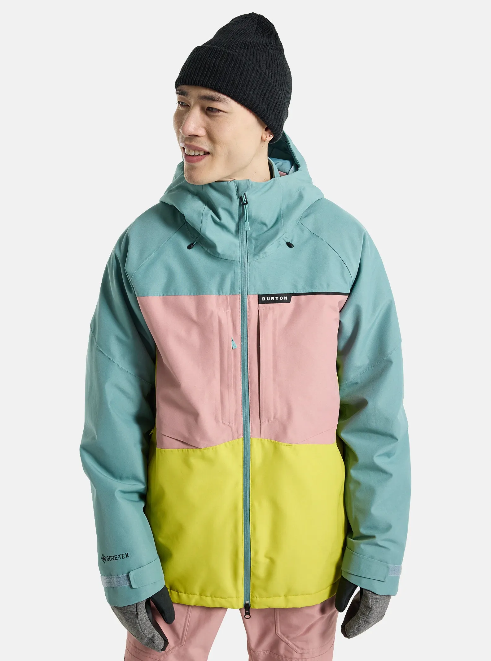 Burton Pillowline GORE-TEX Jacket Mens Rock Lichen / Powder Blush / Sulfur
