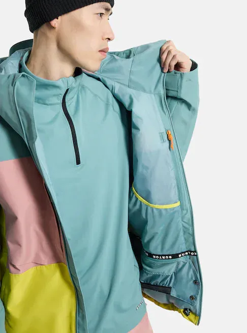 Burton Pillowline GORE-TEX Jacket Mens Rock Lichen / Powder Blush / Sulfur