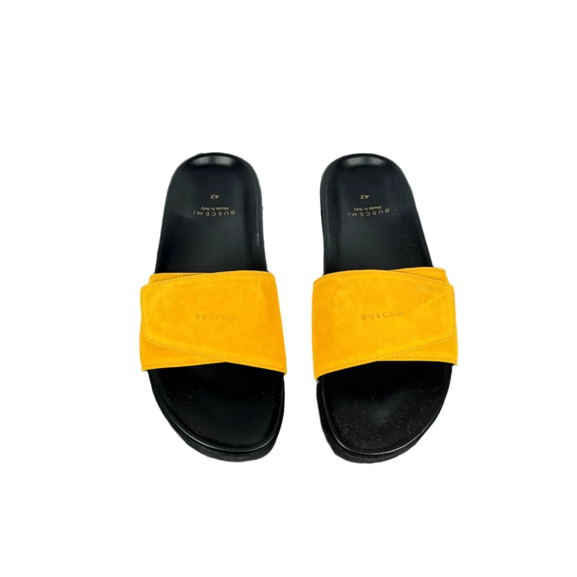 Buscemi Men's Slide Scratch Black/Smile Leather Sandals