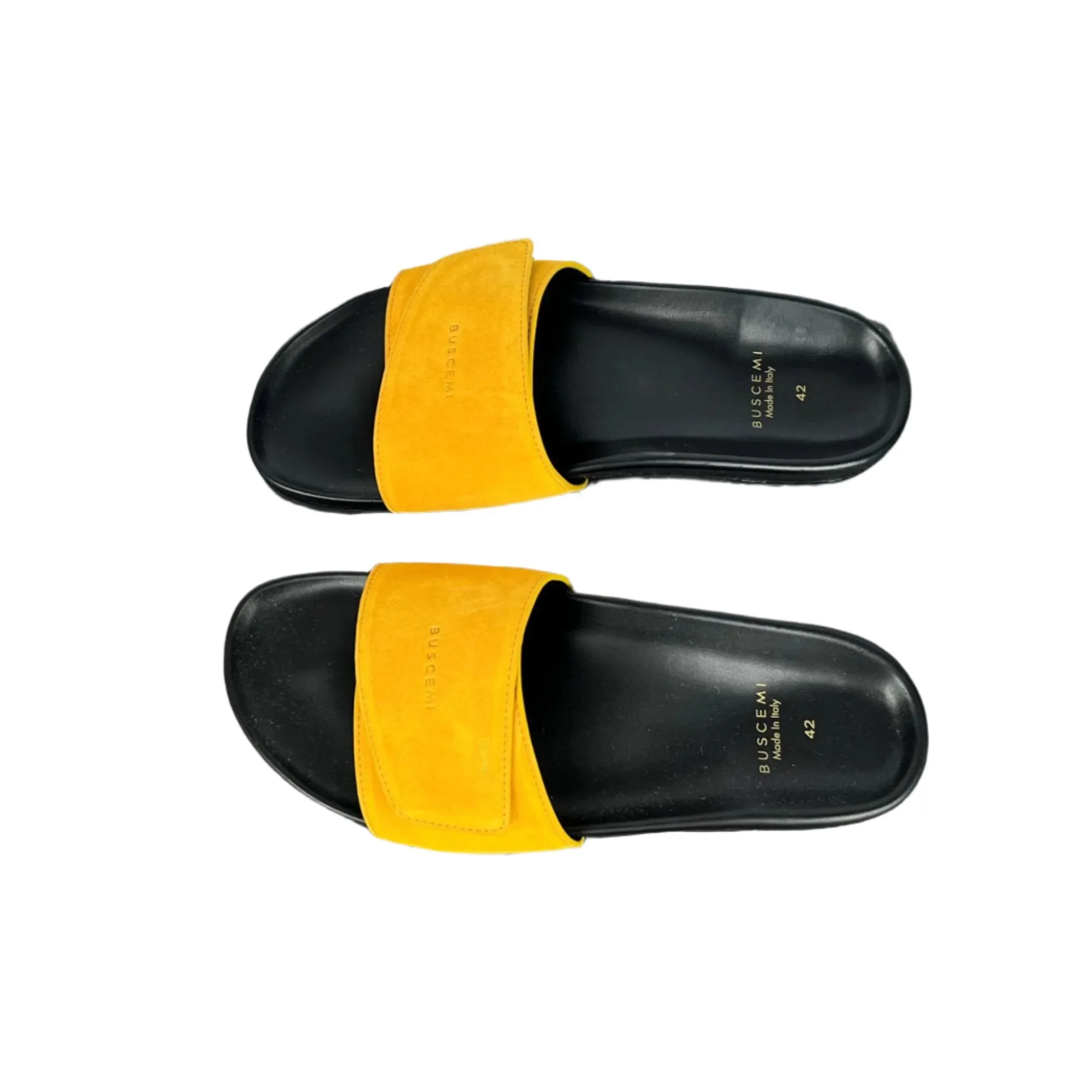 Buscemi Men's Slide Scratch Black/Smile Leather Sandals