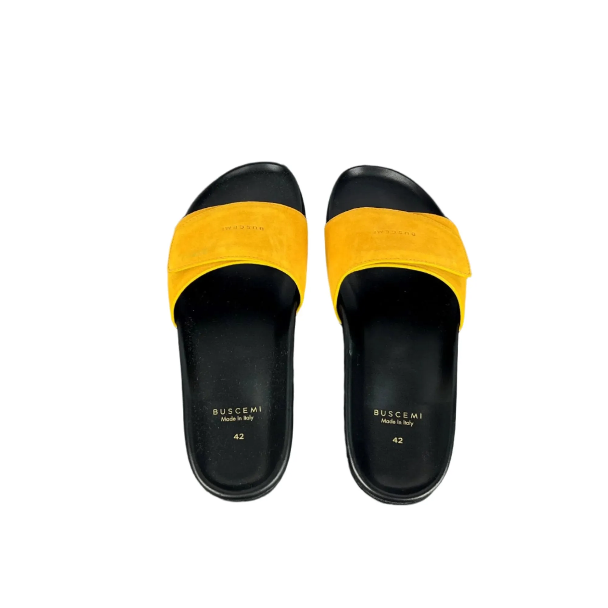 Buscemi Men's Slide Scratch Black/Smile Leather Sandals