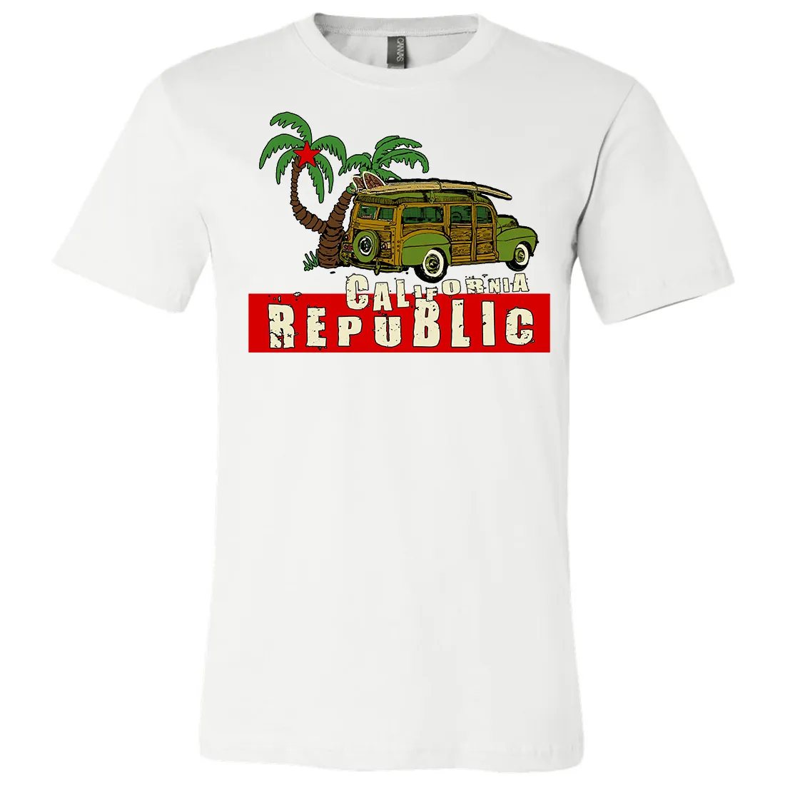 California Republic Woody Asst Colors Mens Lightweight Fitted T-Shirt/tee