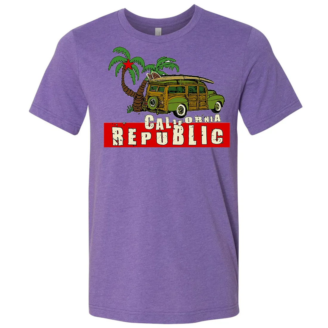 California Republic Woody Asst Colors Mens Lightweight Fitted T-Shirt/tee