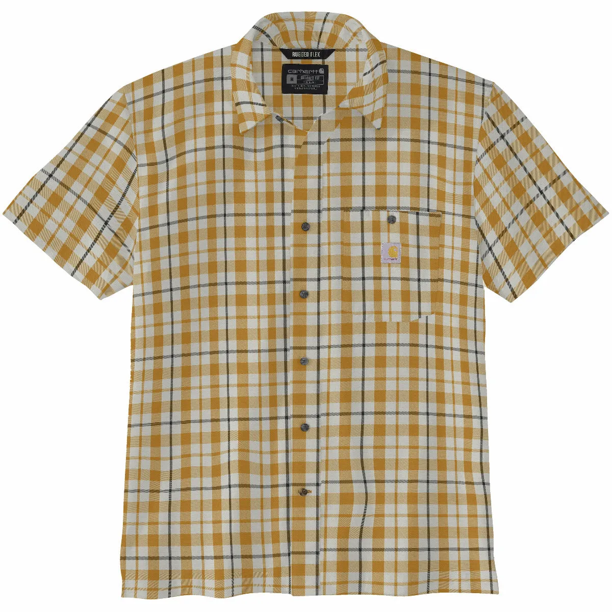 Carhartt 106747 Men's Force Sun Defender Relaxed Fit LW SS Plaid Shirt