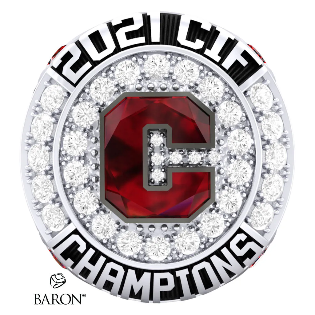 Carpinteria High School Boys Water Polo 2021 Championship Ring - Design 2.5