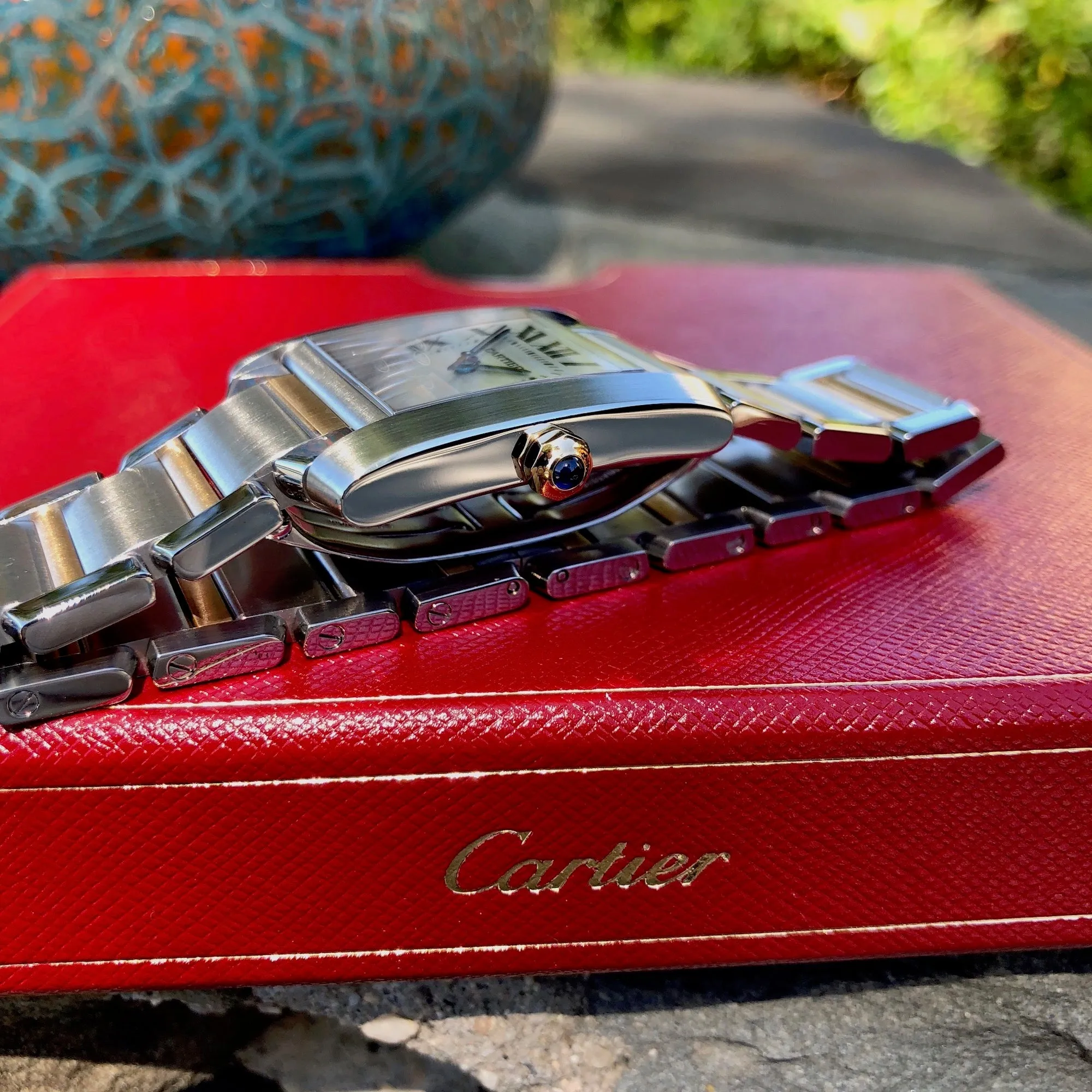 Cartier Tank Francaise W51005Q4 Two Tone Steel Gold Automatic Wristwatch Box & Papers