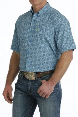 Cinch - Men's Geometric Print ArenaFlex Button Down | Mtw1704131