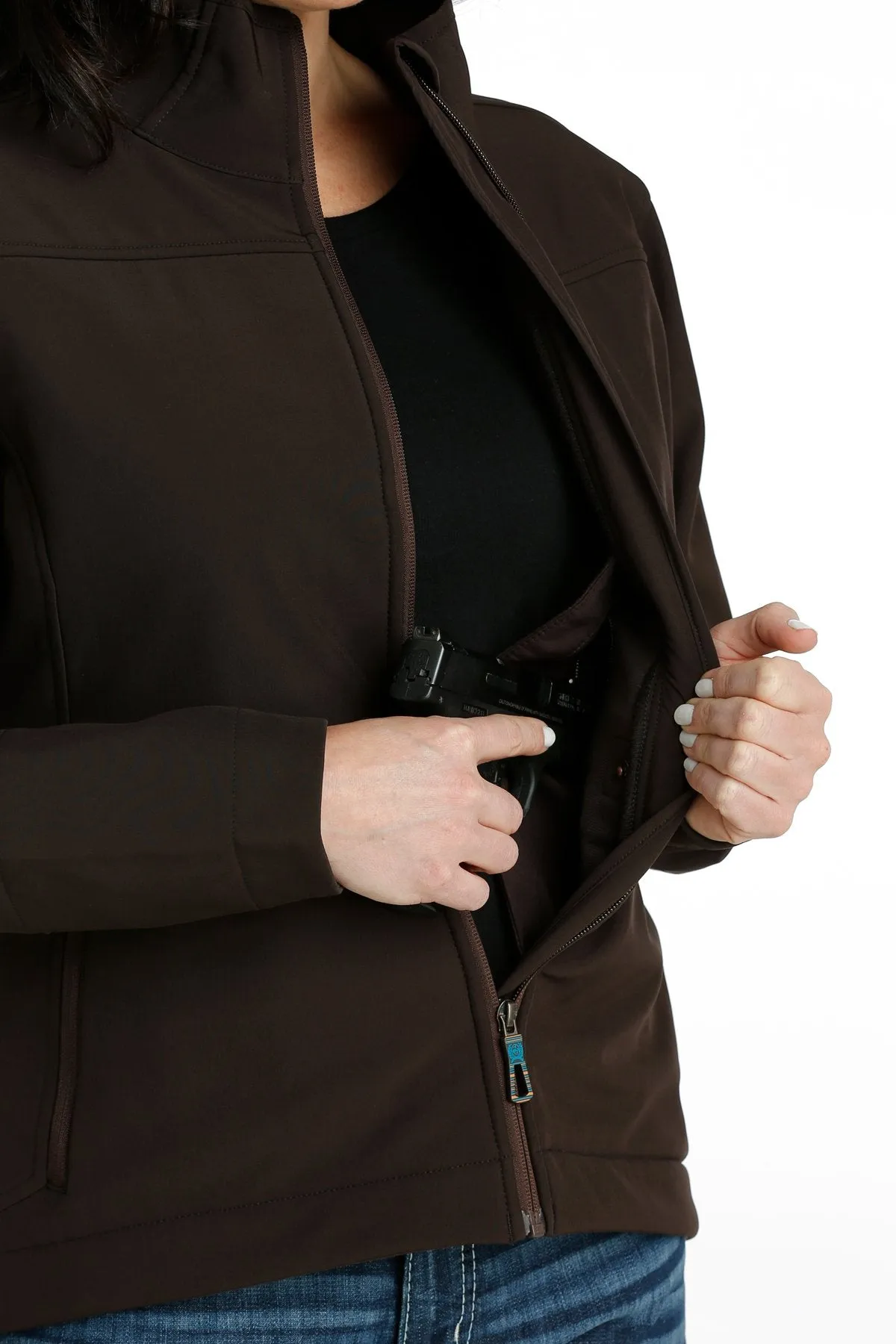 Cinch Women's Concealed Carry Brown Bonded Jacket