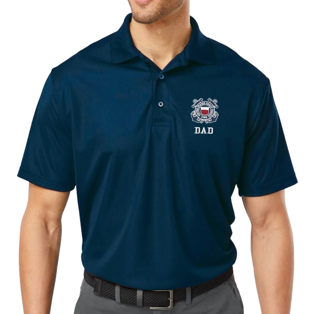 Coast Guard Dad Polo (Navy)