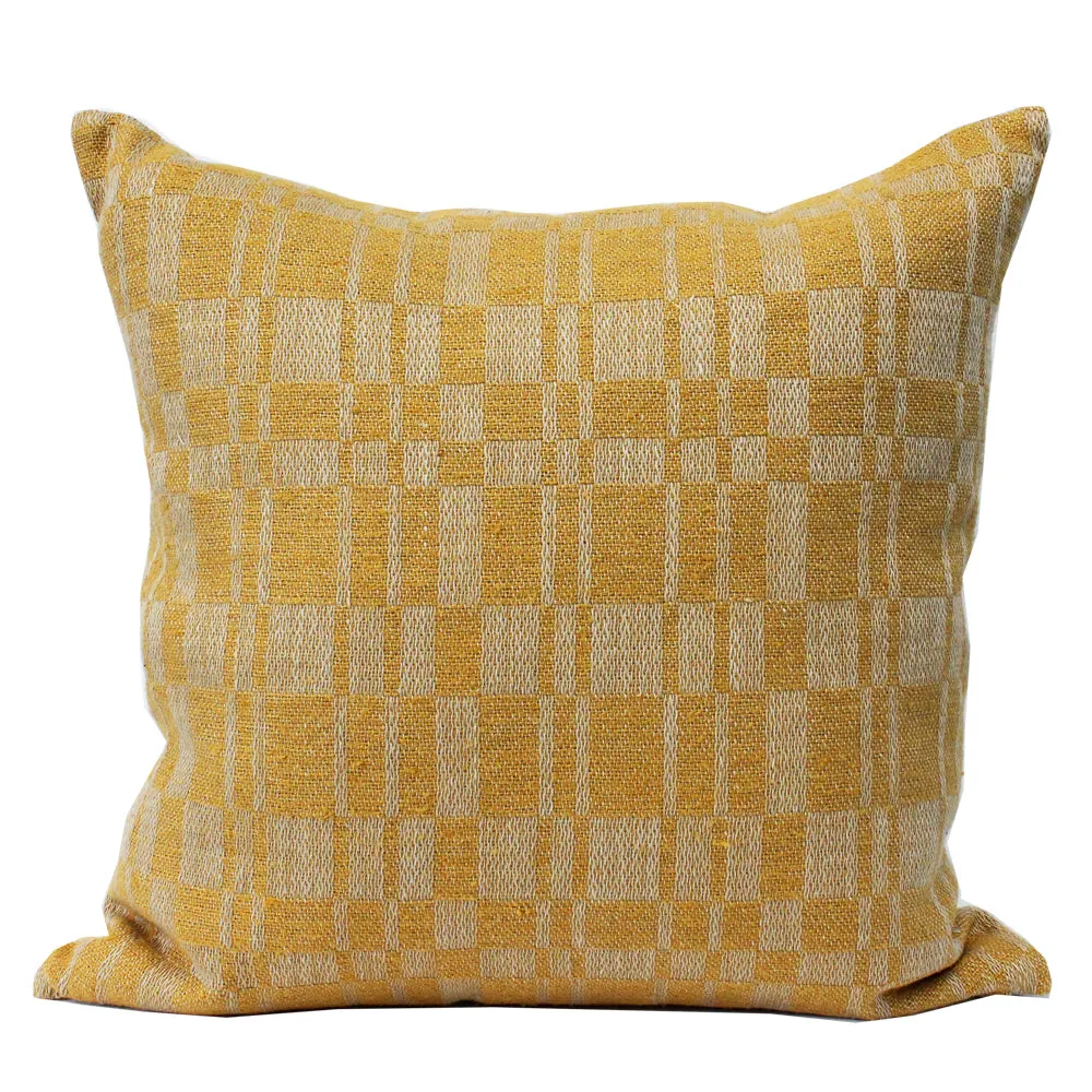 Commune Shaker Plaid in Ochre Pillow