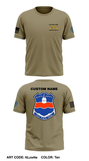 CUSTOM B Co 2BN 142nd Infantry 36th ID Store 1 Core Men's SS Performance Tee - NLzwNe