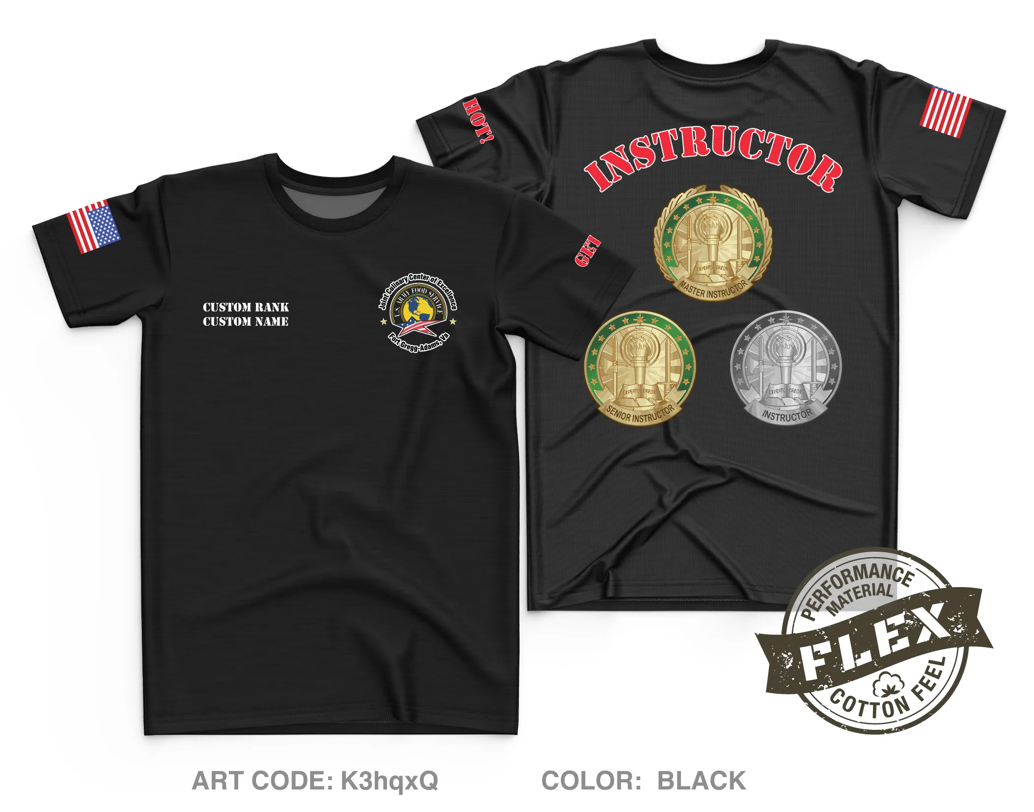CUSTOM JCCoE, 266th QM BN, 23rd QM BDE Core Men's SS Flex Performance Tee - K3hqxQ
