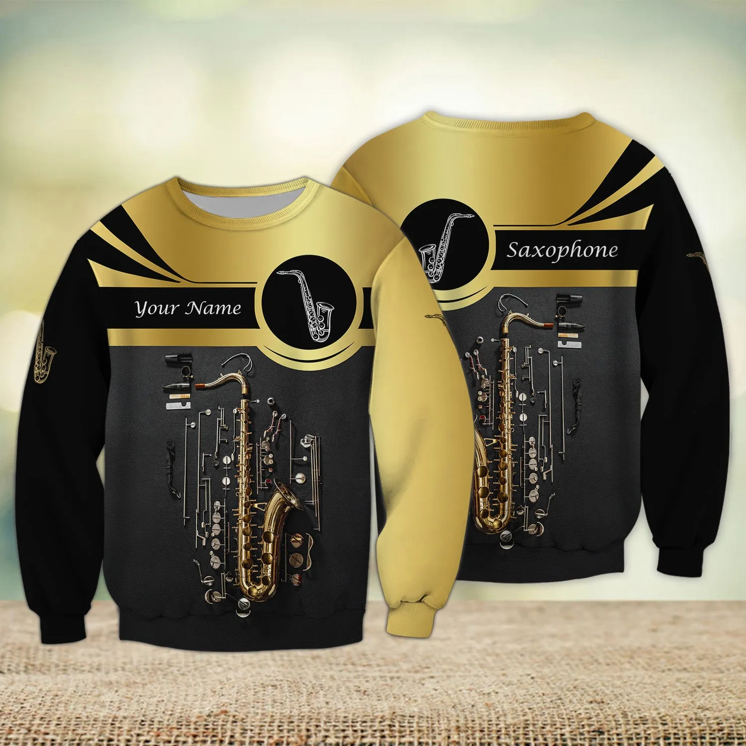 Custom Saxophone Shirts Saxophone Pattern Design Shirts 2744