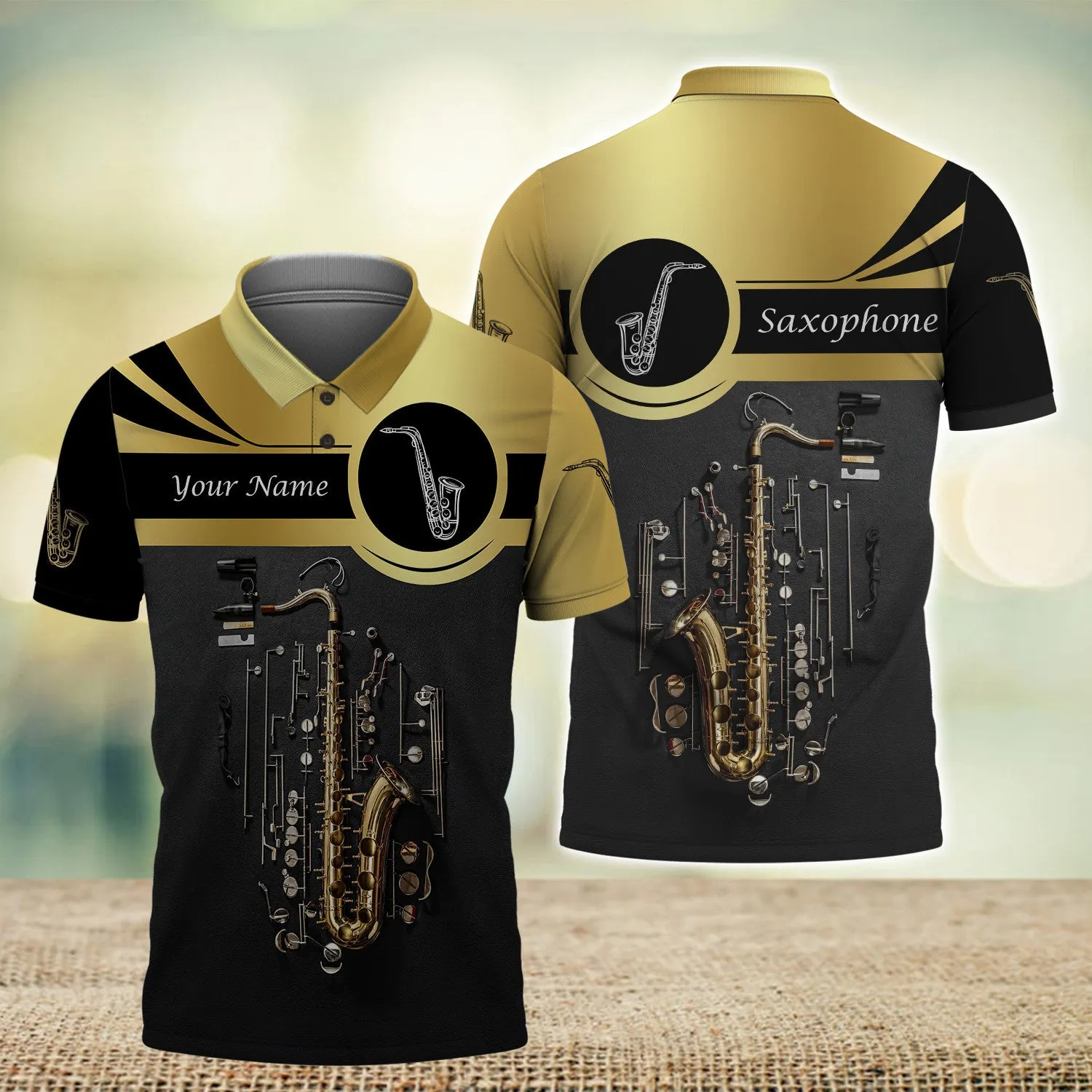 Custom Saxophone Shirts Saxophone Pattern Design Shirts 2744