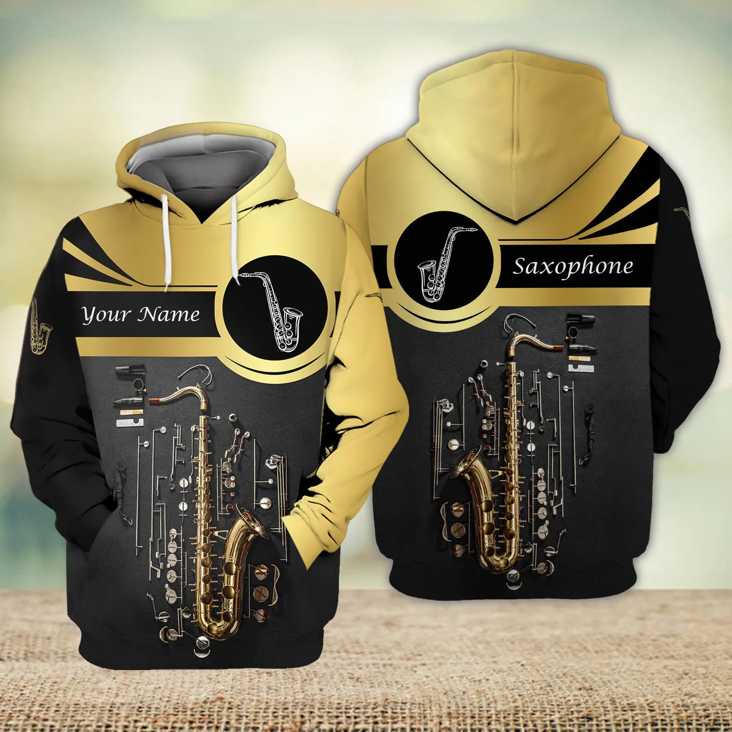 Custom Saxophone Shirts Saxophone Pattern Design Shirts 2744